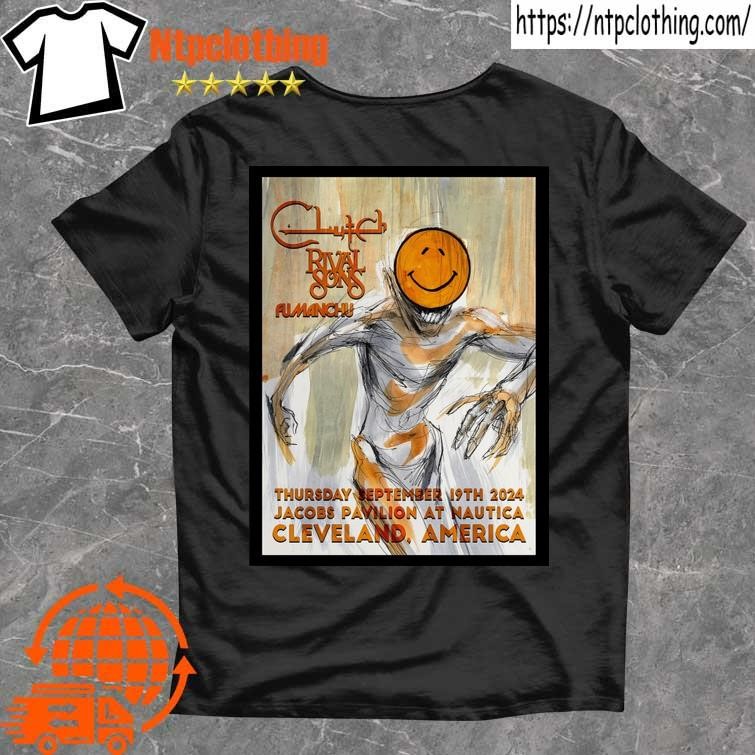 Official Clutch Rival Songs Fu Manchu September 19 2024 At Cleveland Us Tour Poster T Shirt