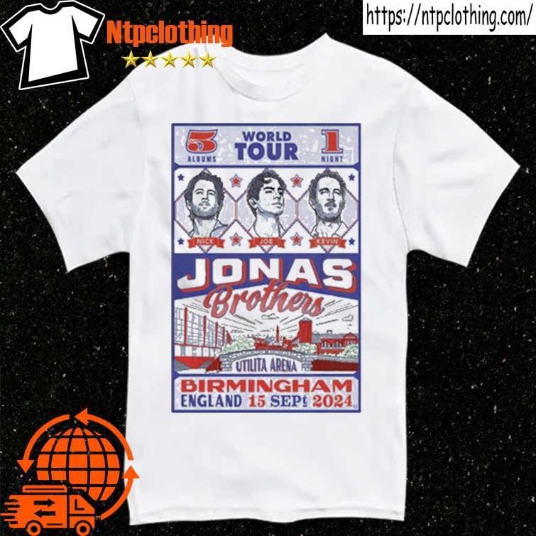 Official Concert T Shirt Jonas Brothers September 15 2024 Show In Birmingham, Uk T Shirt