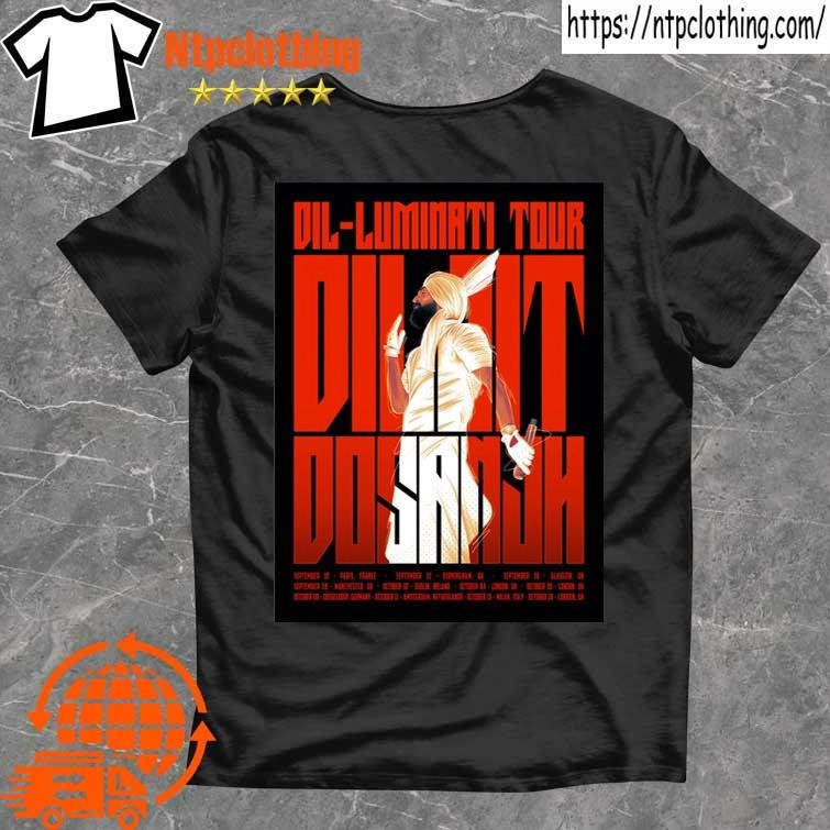 Official Diljit Dosanjh Dil-luminati Tour European 2024 Poster T Shirt