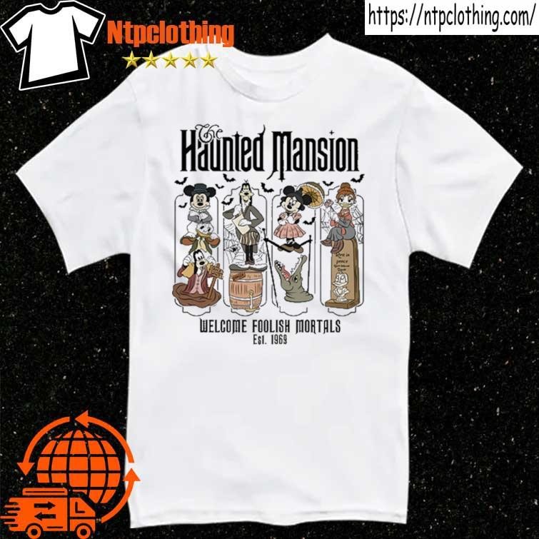 Official Halloween Haunted Mansion Welcome Foolish Mortals Est 1969 T Shirt