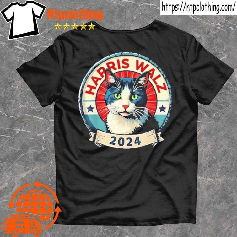 Official Harris Walz 2024 Funny Cat Election Kamala Waltz T Shirt