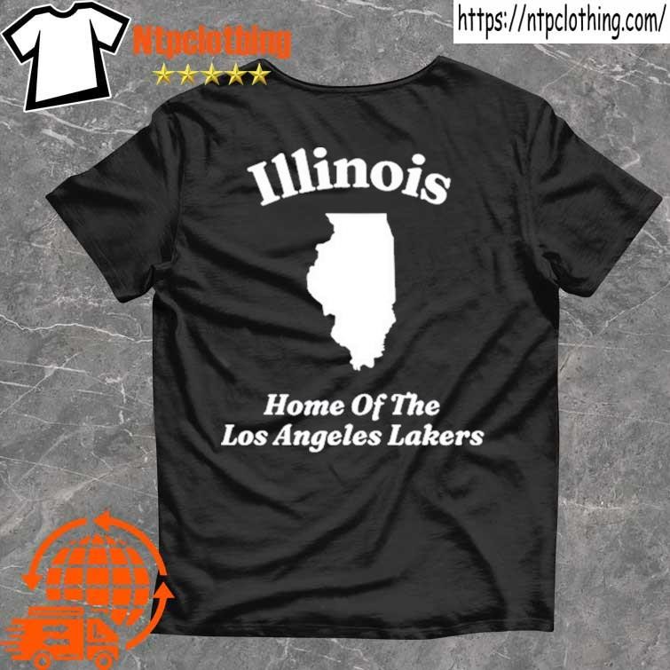 Official Illinois Map Home Of The Los Angeles Lakers T Shirt