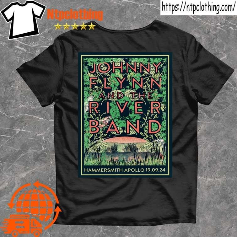 Official Johnny Flynn And The River Band Hammersmith Apollo Sept 19 2024 Poster T Shirt