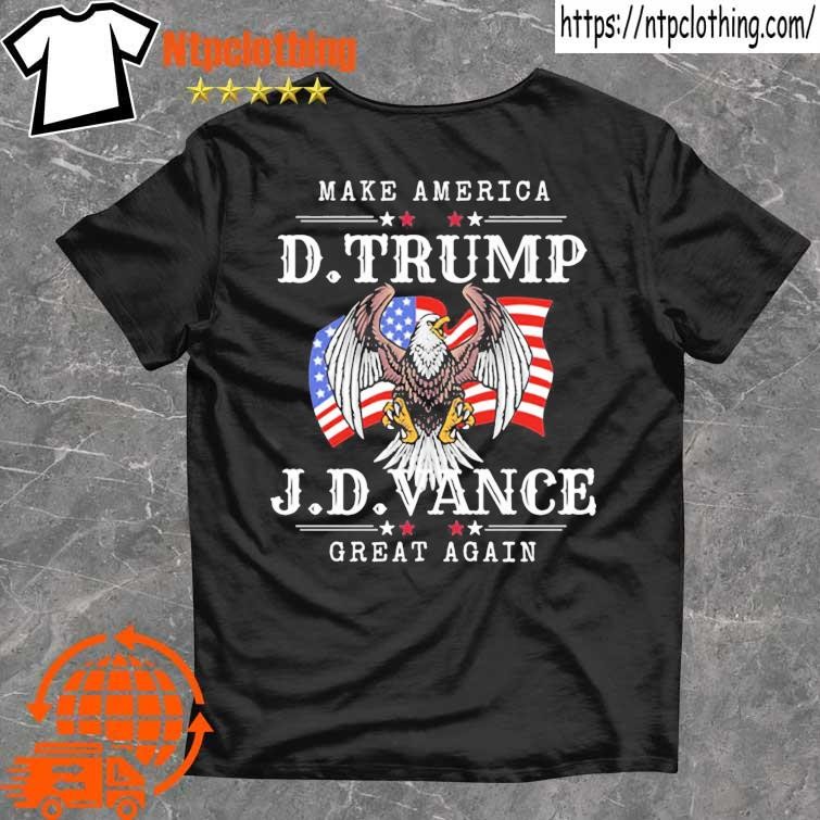 Official Make America Donald Trump Jdvance Great Again Eagle Us Flag T Shirt