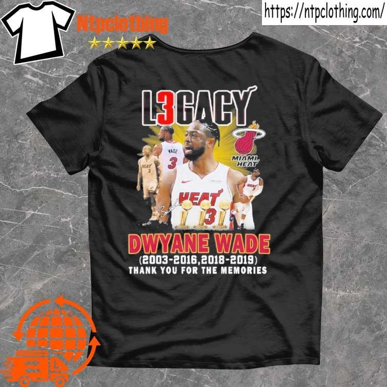 Official Miami Heat Dwyane Wade Thank You For The Memories T Shirt