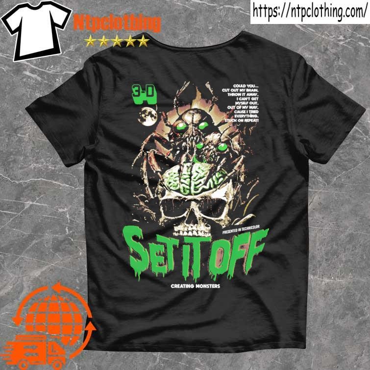 Official New Set It Off Creating Monsters Brain T Shirt