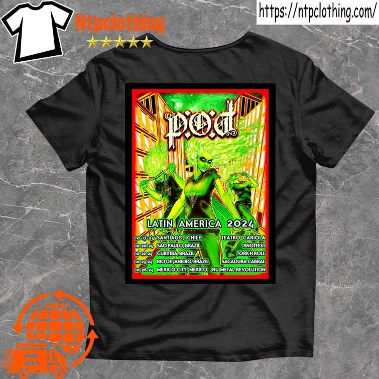 Official P.o.d Tour Latin America Tour 2024 Poster T Shirt