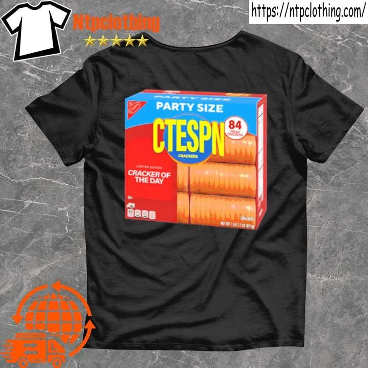 Official Party Size Ctespn Cracker Of The Day T Shirt