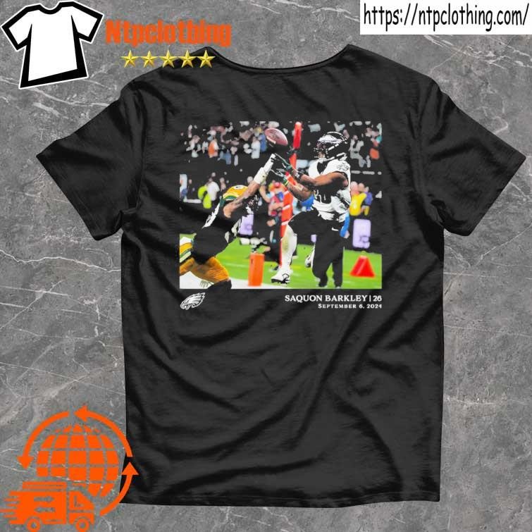 Official Saquon Barkley Philadelphia Eagles Nfl Flash Features Week 1 T Shirt