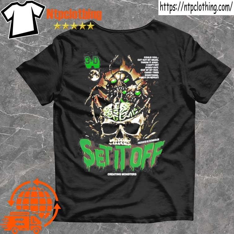 Official Set It Off Band Creating Monsters Brain 2024 T Shirt