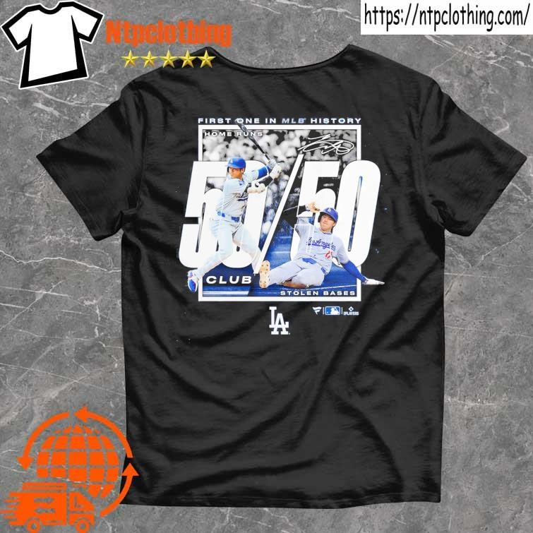 Official Shohei Ohtani Los Angeles Dodgers Fanatics 50 50 Club T Shirt