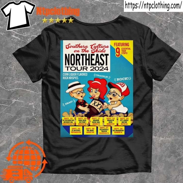 Official Southern Culture On The Skids Northeast Tour 2024 Poster T Shirt