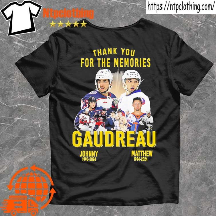 Official Thank You For The Memories Gaudreau Johnny 1993-2024 Mattew 1994-2024 T Shirt