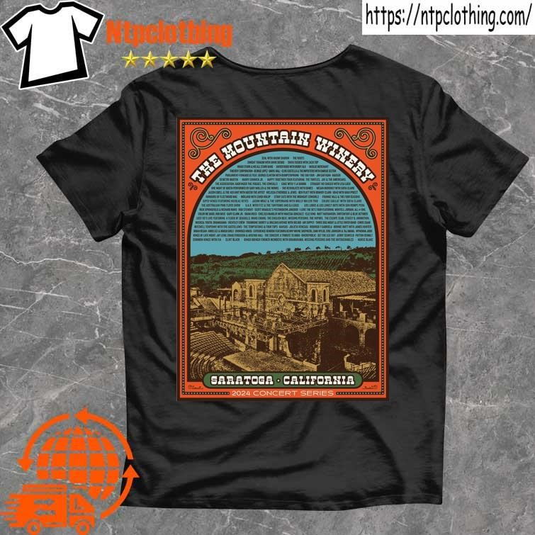 Official The Mountain Winery Saratago Ca 2024 Concert Series Poster T Shirt