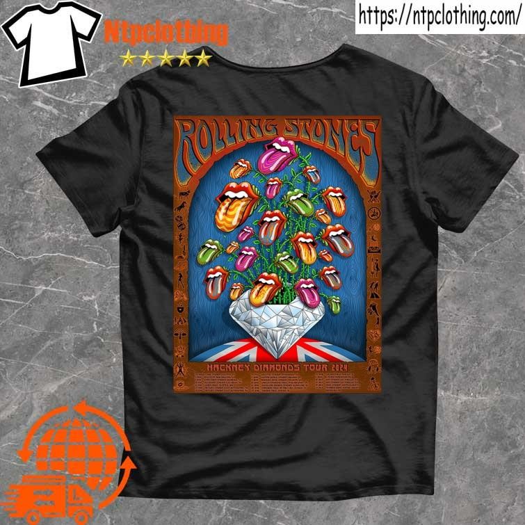 Official The Rolling Stones Hackney Diamonds Tour 2024 Poster T Shirt