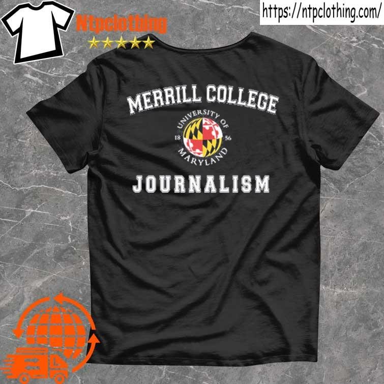 Official University Of Maryland Hoodie Merrill College Journalism T Shirt