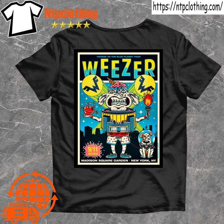 Official Weezer Madison Square Garden In New York Ny Sept 11 2024 Poster T Shirt