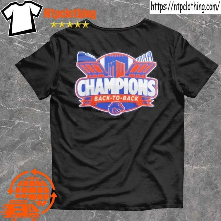 Official Boise State Broncos 2024 Mountain West Conference Football Champions Back To Back T Shirts