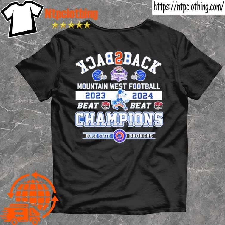 Official Boise State Broncos Back2back Mountain West Football Champions 2024 T Shirts